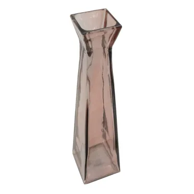 Wazon FLORERO Piramida Szkło Recyklingowe Różowy 13x55 cm (WYPRODUKOWANY W HISZPANII)